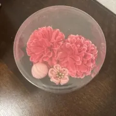 ピンク 花モチーフ 髪飾り 和装小物