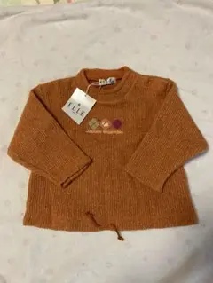 ELLE オレンジニット 90サイズ