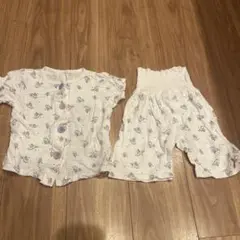90 ボタンパジャマ　女の子　セット