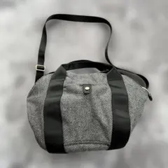 ショルダーバッグ ハンドバッグ2way 斜めストライプ柄