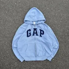 00s oldgap ロゴ 短丈 ジップパーカー 水色 珍カラー シティーボーイ
