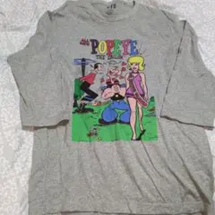 ユニクロポパイ 七分袖Ｔシャツサイズ L グレー色