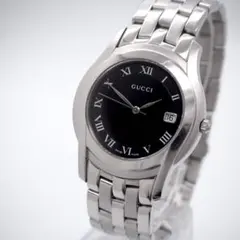 稼働 GUCCI 腕時計 5500L 11Pダイヤ ブラック デイト 3389 - メルカリ
