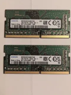 Samsung32GB(16GB2枚) DDR4 3200MHzノート用メモリー