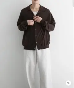 【EXCLUSIVE】crepuscule knit shirt BROWNのサムネイル