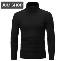 タートルネック　長袖　ブラック
