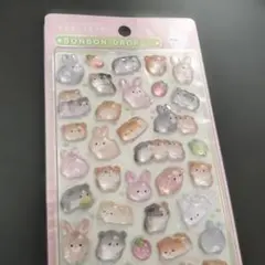 ボンボンドロップシール　アニマル　モルモットウサギ