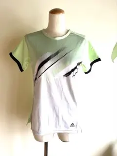 adidas バドミントンシャツ ライトグリーン