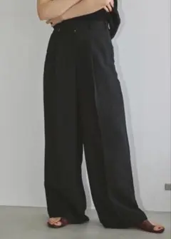TODAYFUL トゥデイフルリネングルカパンツ　ブラック　サイズM