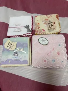 TOCCA 刺繍入りハンカチ ピンク花柄他