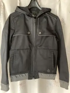 SLICK フード付き ブラック ジャケット アウター ジャンバー ブルゾン