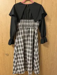 ナイスクラップ チェック ワンピース 秋冬