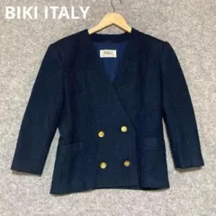 BIKI ITALY ヴィンテージ ネイビー ダブルブレスト ジャケットのサムネイル