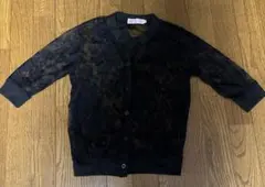ブラック レース カーディガン 七分袖