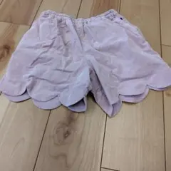 ベルメゾン　150薄いピンク スカラップハーフパンツ