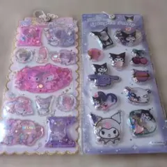 キラキラウォーターシールマイメロと スパンコールシールクロミちゃん