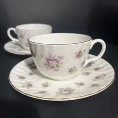 英国ビンテージ】エイザベサン☆Chantilly☆手描きC/S（金彩スレあり 