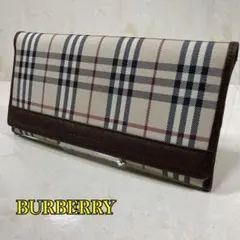 【美品】BURBERRY バーバリー　2つ折り財布　ノバチェック