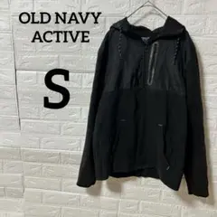 OLD NAVY ACTIVEブラック 【S】ジップアップパーカー フリース