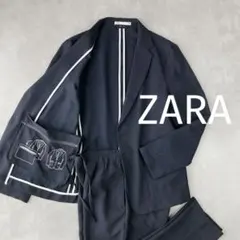 極美品✨️ザラ セットアップ　トラベル　シアサッカー ストレッチ　軽量 M～L