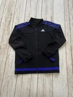 adidas 黒 ジッパー付きジャケット