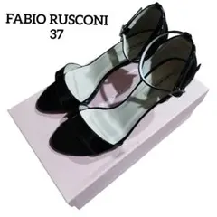 FABIO RUSCONI アンクルストラップサンダル ブラック 一度履いただけのサムネイル