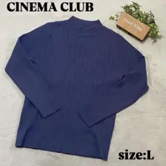 【CINEMA CLUB】 ハイネックリブニットセーター トップス (L)