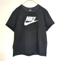 【美品】NIKE ナイキ メッシュ Tシャツ レディース Lサイズ ブラック