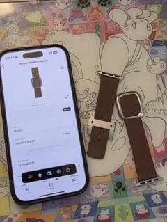 大美品apple watch モダンバックル　ブラウン　38 美品m