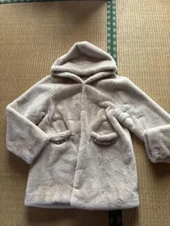 ベージュ フード付き ムートンコート