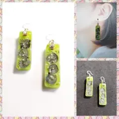 No.57-B　【値下げ】ドライフラワー・押し花☆ピアス・イヤリング