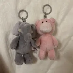 NICI ニキ ブタ ゾウ ぶた ぞう 豚 象 キーホルダー ぬいぐるみ