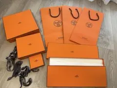 HERMES エルメス 紙袋4枚・空箱5個・リボン3本 セット まとめ売り