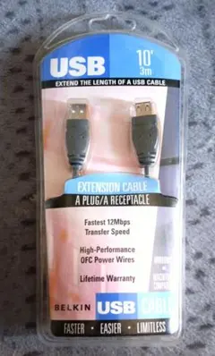 Belkin USB延長ケーブル 10フィート(3m?)※ストック蔵出し