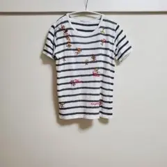 rough ストライプ おさるさんTシャツ