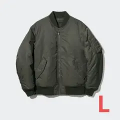 ユニクロ　MA-1　ブルゾン　オリーブ　Lサイズ