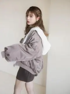 ファーリバーシブルブルゾン grl グレイル