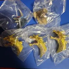 た*ー様 ゴジラ モンスターヘッドマグネット 5点 キングギドラ G賞 一番くじ