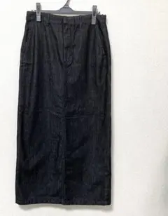 【新品美品】ZARAブラックデニム タイトロングスカート