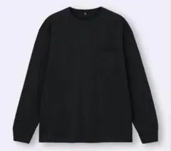 gu ヘビーウェイトクルーネックT(長袖) XL ブラック