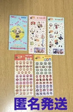 初音ミク　アクリルキーチェーン　鏡音リン　ダイナー柄シール4種類　　新品　未開封