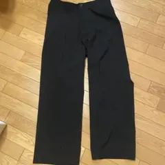 GU ブラック ワイド スラックス