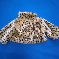 【美品】レオパード柄 ファー アウター 子供服 90cm