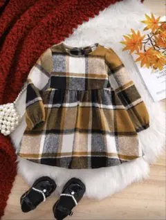 SHEIN 子供服 チェック ワンピースのサムネイル