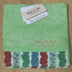 【PAUL & JOE】タオルハンカチ　グリーン　小花柄