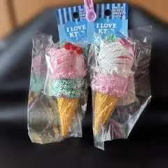 [平成レトロ]⭐️サンリオ⭐️ハローキティアイスクリーム スクイーズキーホルダー希少