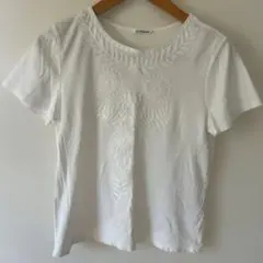 Lui Chantant 刺繍入り 半袖Tシャツ ホワイトのサムネイル