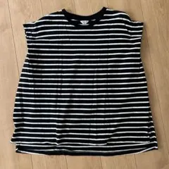 ひ*ろ様 アメリカンホリック　フレンチスリーブボーダーカットソー L