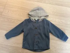 ネイビー・グレー フード付きトップス　シーイン