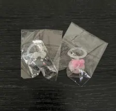 新品 ピンク ブラックパール ほっぺちゃん めじるしアクセサリー サン宝石 2点